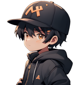 Anime Boy with Cap PNG