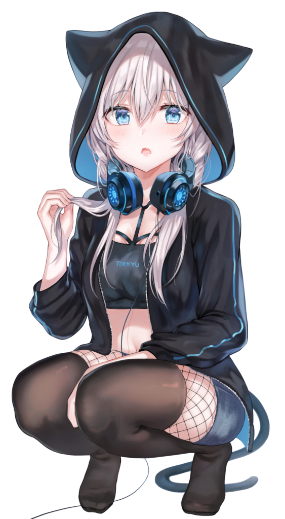 Anime Girl with Hodiee Png