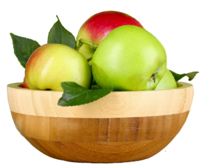 Apple Fruits in Basket Png