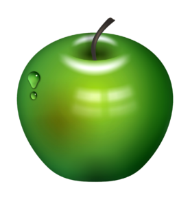 Green Apple Fruit Png Vector