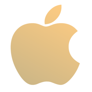 Golden Gradient Apple Logo PNG