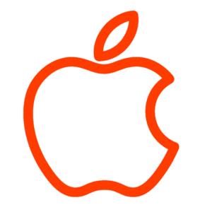 Red Apple Outline Logo PNG