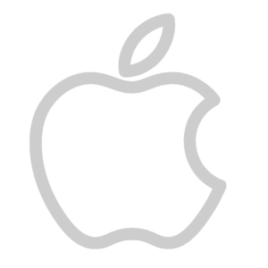 Grey Apple Logo Icon PNG
