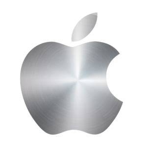 Silver Background Apple Logo PNG