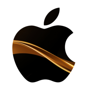 Golden Apple Logo Design PNG