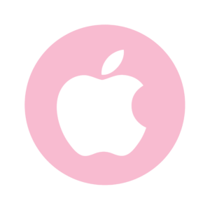 Pink Apple Logo Icon PNG