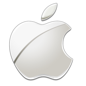 Silver Apple Logo Clipart PNG