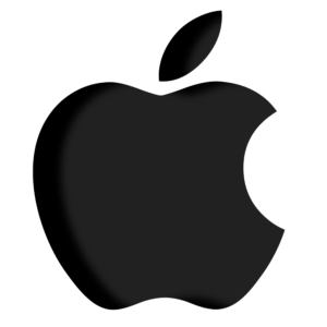 3D Black Gradient Apple Logo PNG