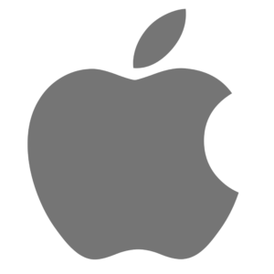 Dark Grey Apple Logo PNG