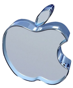 Blue Glass Apple Png 