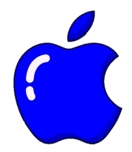 Blue Apple Png Logo vector