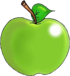 Green Apple Png cartoon