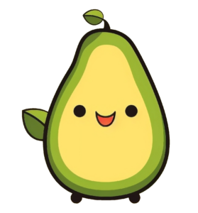 Cute Avocado PNG