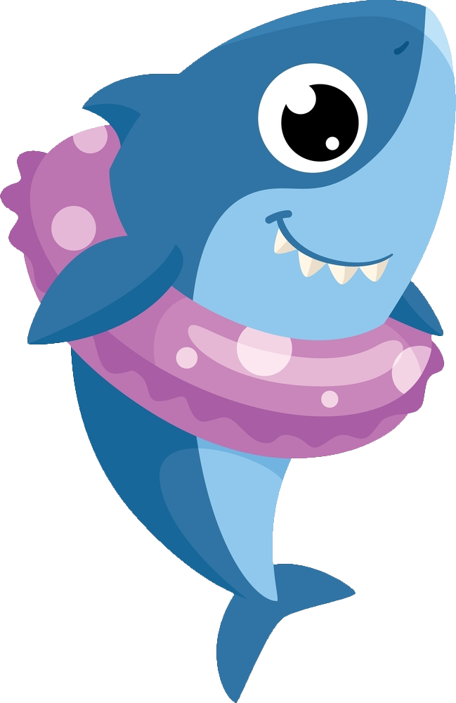 Cute Baby Shark Clipart PNG