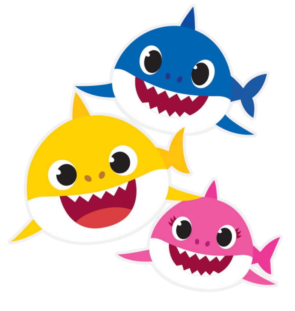 Baby Shark cartoon family PNG
