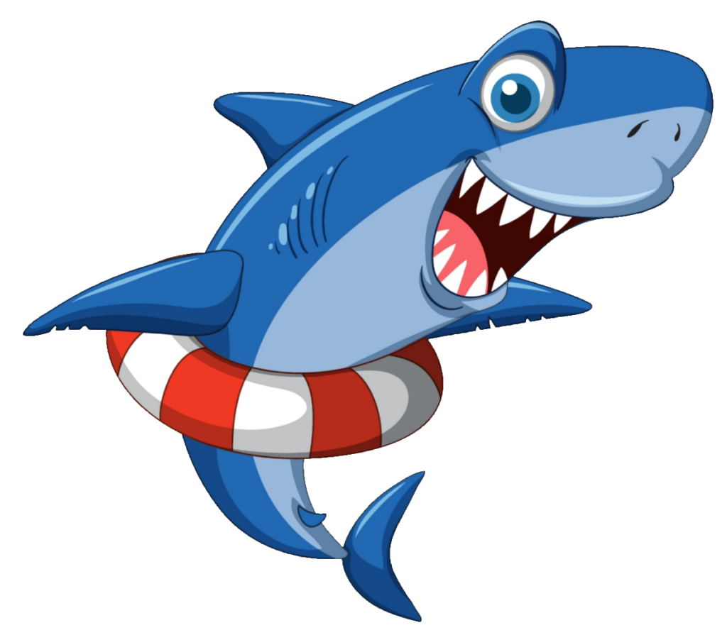 Blue Baby Shark clipart PNG