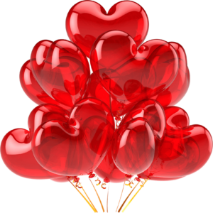 Red Heart Balloons Png