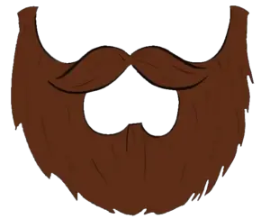 brown mustache png