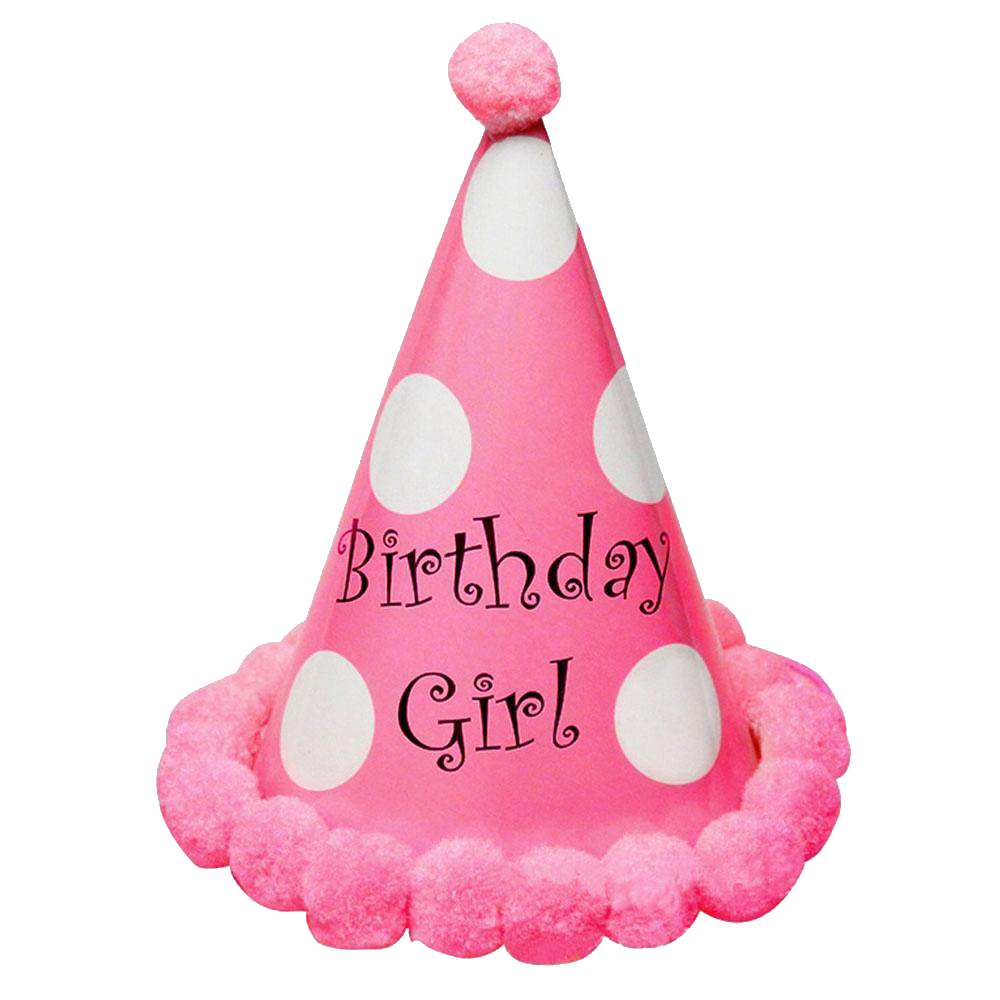 Pink Birthday Hat for Girl Png