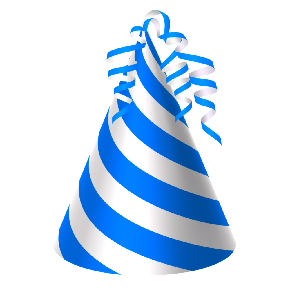 blue Birthday Hat vector Png
