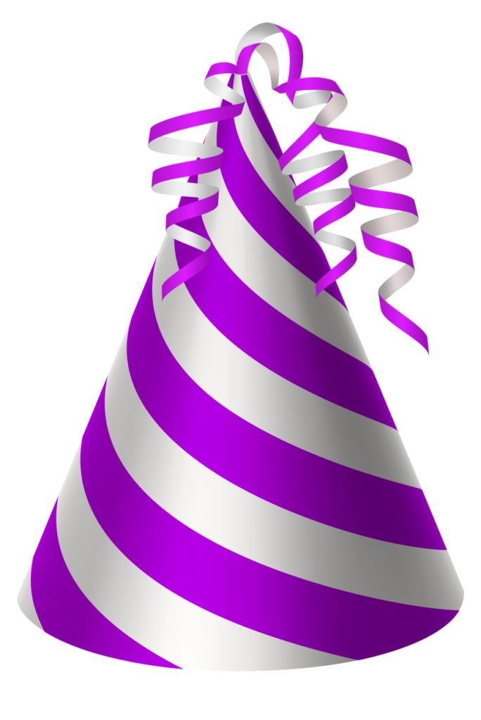 Purple Birthday Hat vector Png