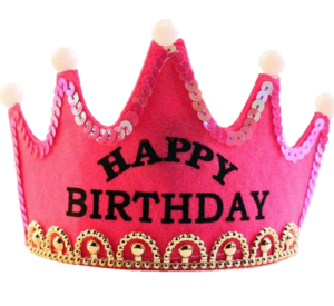 Pink Birthday Hat Png for girl