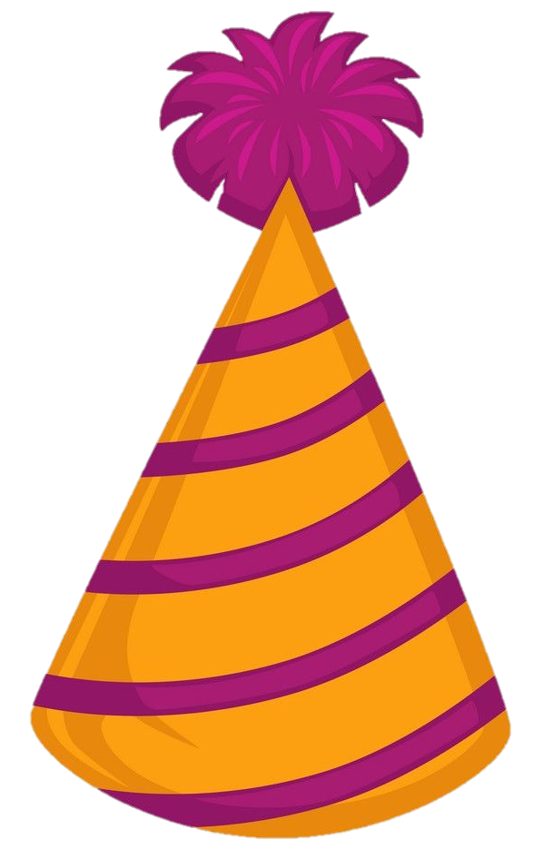 Orange Birthday Hat Png Vector 