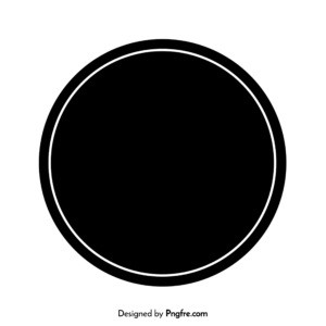 Black Circle Sticker Vector PNG