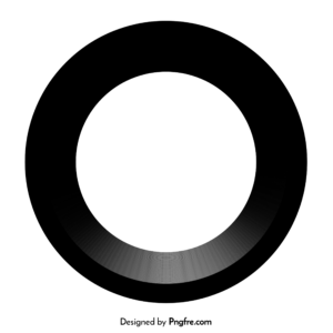 3D Black Circle PNG