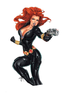 Classic Black Widow clipart PNG