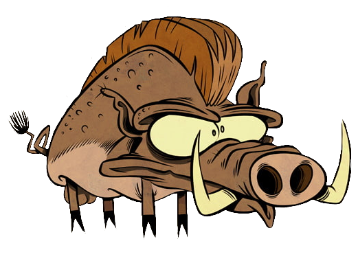 Cartoon Wild Boar PNG