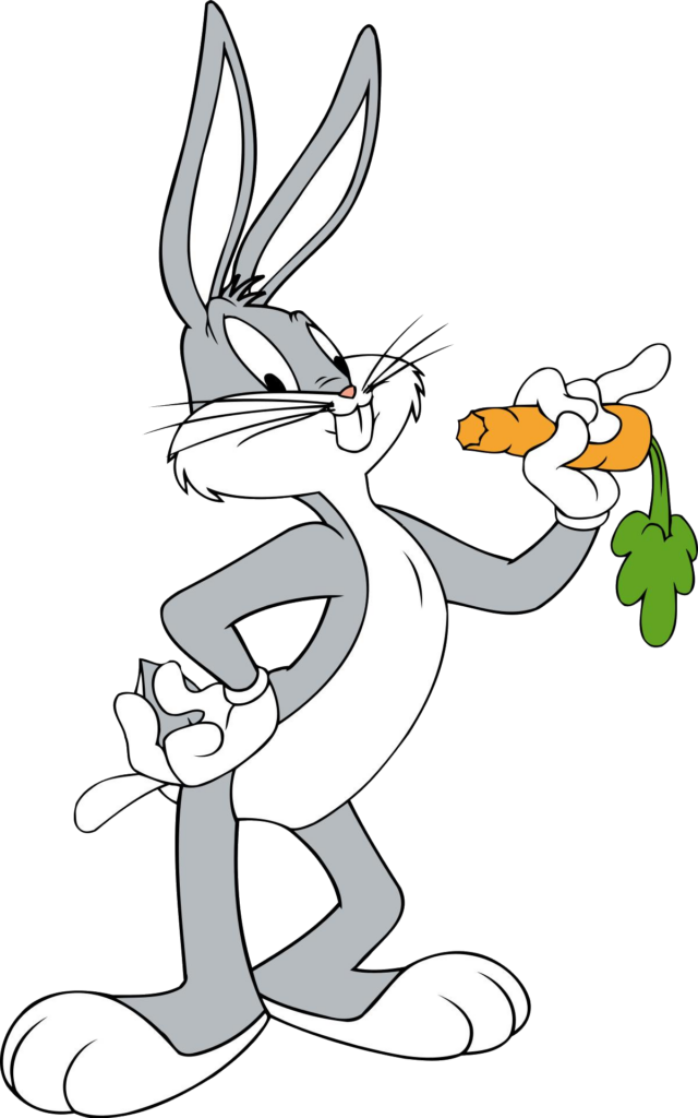 Bugs Bunny Eating Carrot Vector PNG