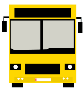 Bus Front View Vector PNG