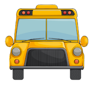 Yellow School Bus Front Clipart PNG