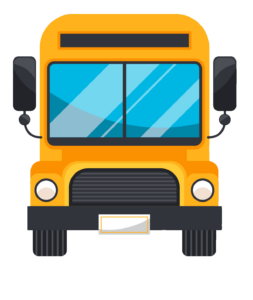 School Bus Front View Vector PNG