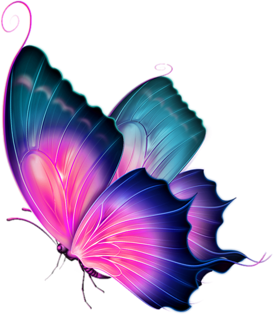 Neon Butterfly PNG