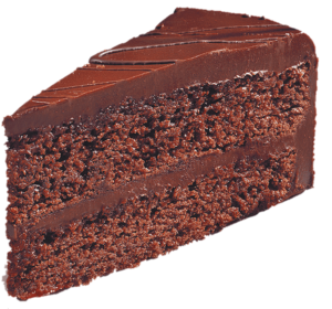 Dark Chocolate cake slice png
