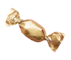 Golden Wrapped Candy PNG