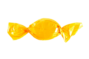 Yellow Wrapped Candy PNG