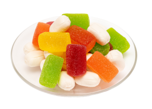 Colorful Sweet Sugar Fruit Candies PNG