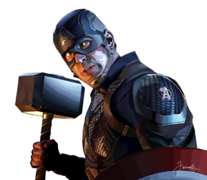 Endgame Captain America Artwork PNG