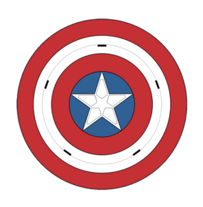 Captain America Shield Vector Icon PNG