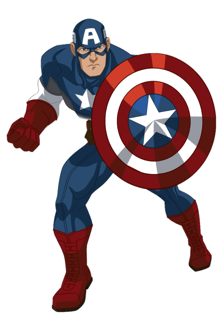 Cartoon Captain America PNG