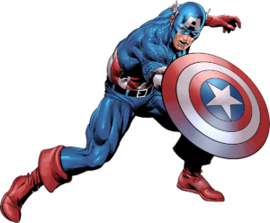 Classic Cartoon Captain America PNG