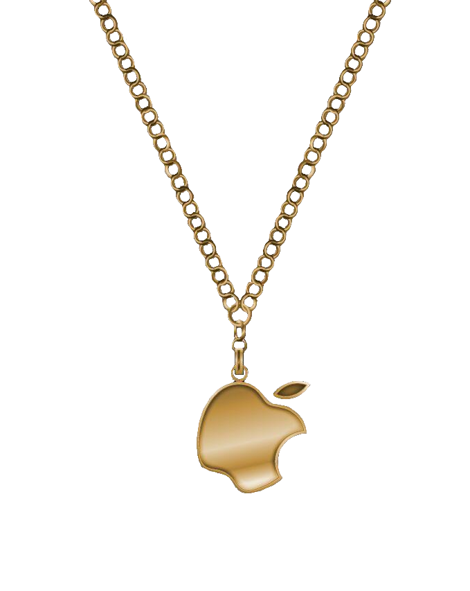 Golden Chain with Apple Logo Png