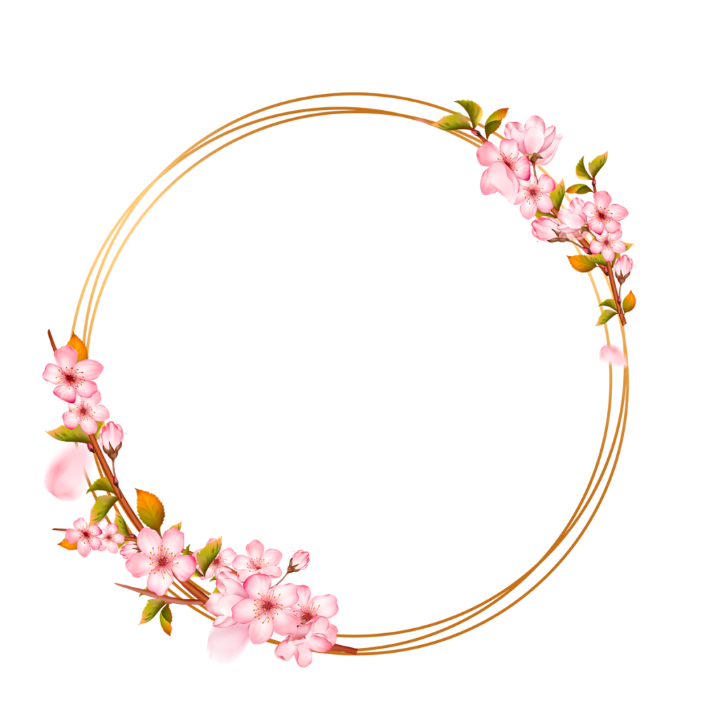 Cherry Blossom ring design PNG