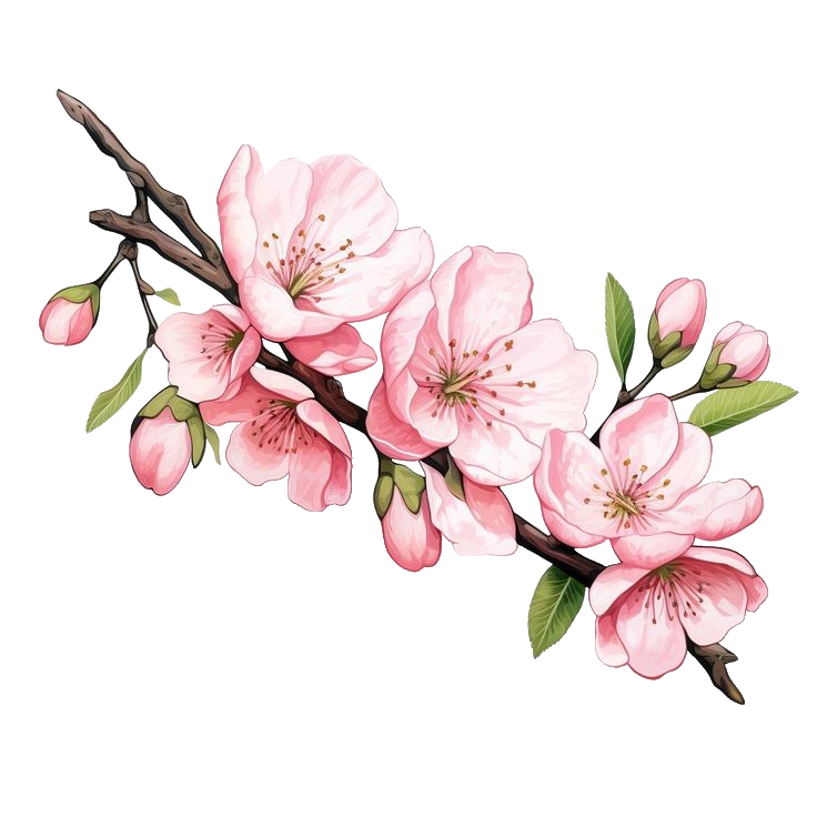 Cherry Blossom Drawing PNG