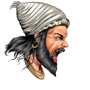 Angry Chhatrapati Shivaji Maharaj Logo clipart PNG