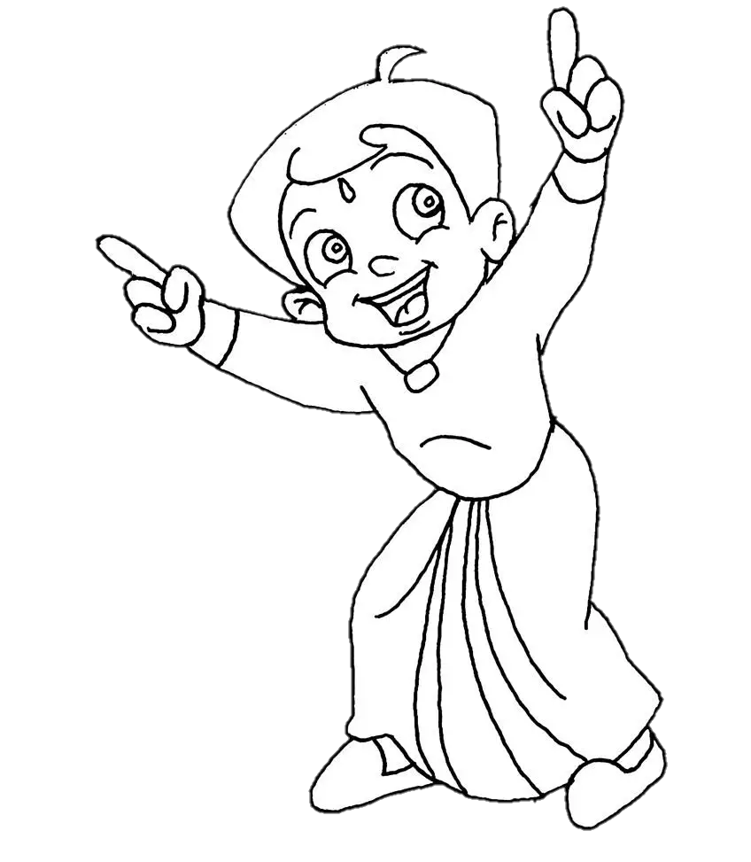 Chhota Bheem Coloring Page for Kids | Easy love drawings, Cartoon pencil  drawing, Butterfly art drawing