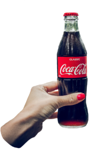 Coca-Cola Bottle in Hand PNG